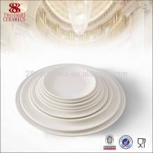 Runde Platte des weißen Keramik-Bone China für Hotel
